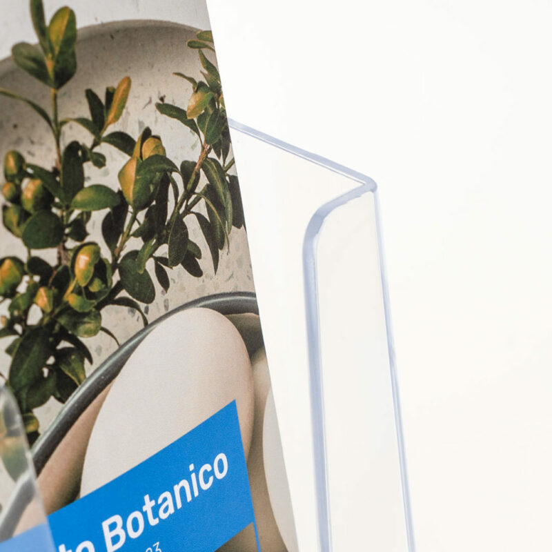Porta Depliant da banco in Plexiglass 4 TASCHE F.to 1/3 A4 verticale - immagine 3
