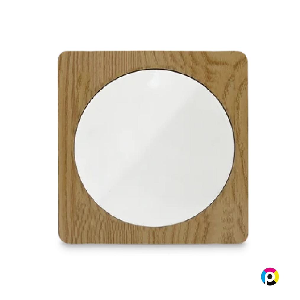 Sottobicchiere ceramica con bordo in legno - immagine 3