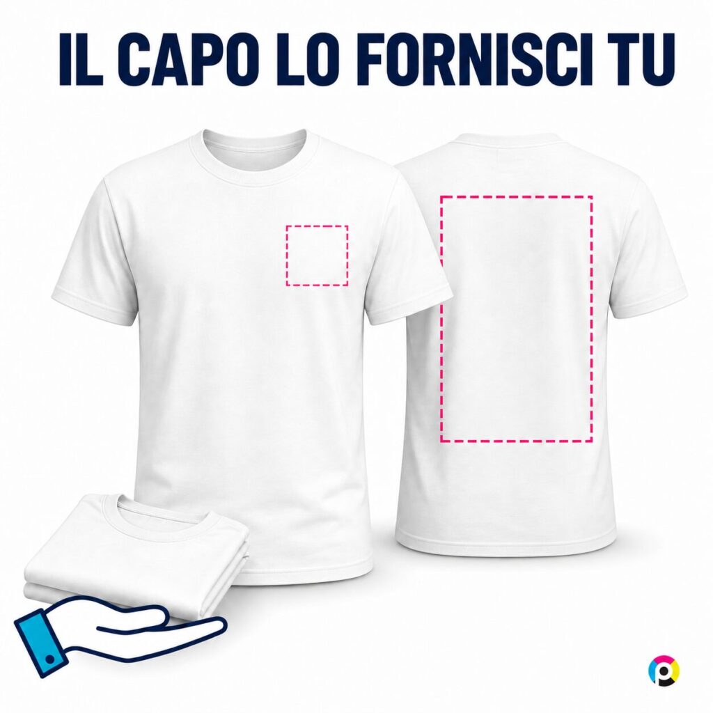 Stampa su abbigliamento fornito dal cliente a Ferrara - Printsmartly