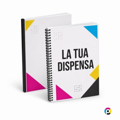 Dispense A4 personalizzate con rilegatura a spirale o bacchetta