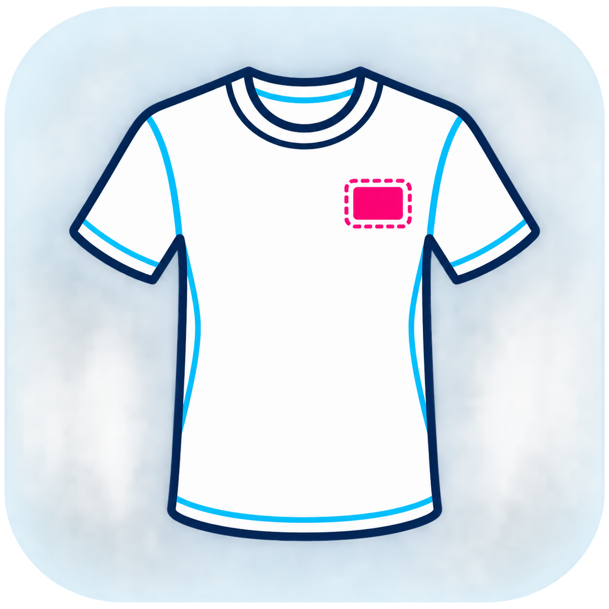 Stampa logo lato cuore fino a 14 cm su abbigliamento fornito dal cliente a Ferrara