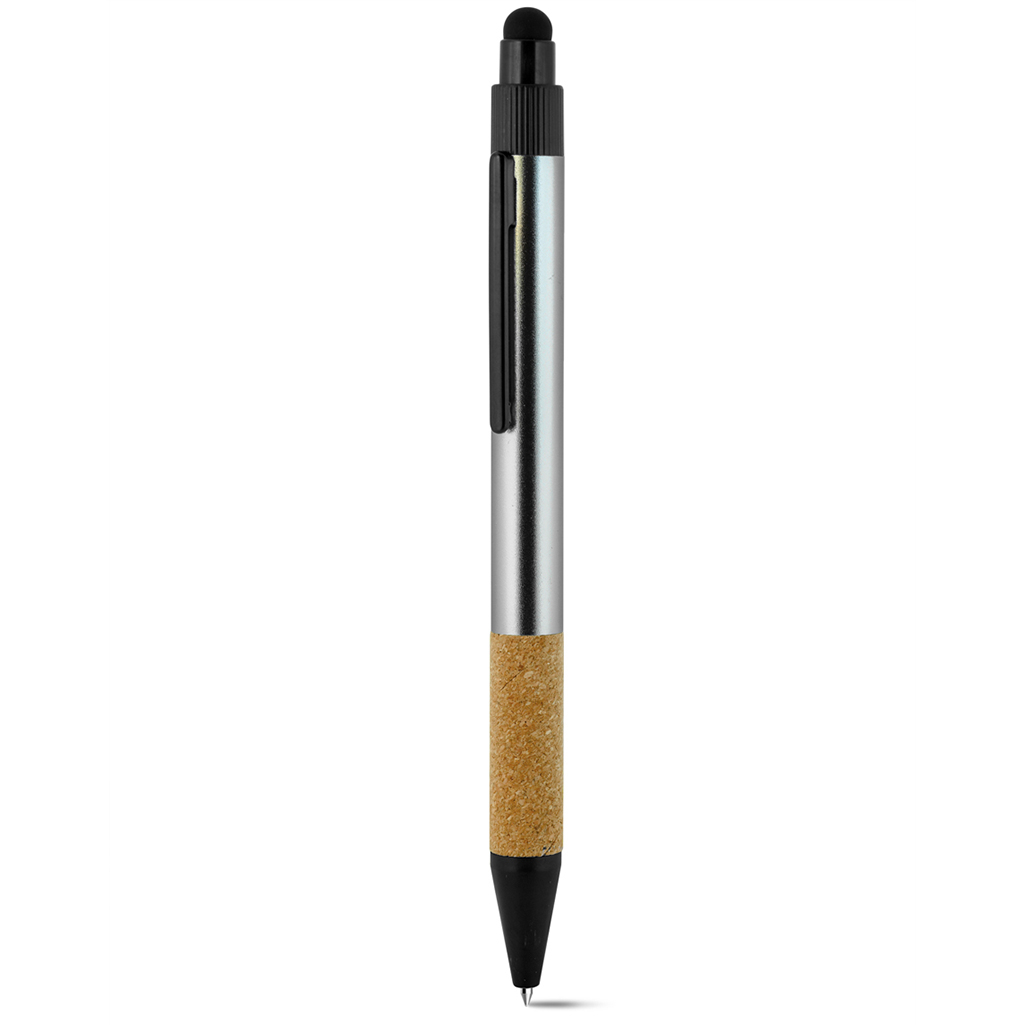 Penna touch Zala in alluminio riciclato e sughero personalizzata